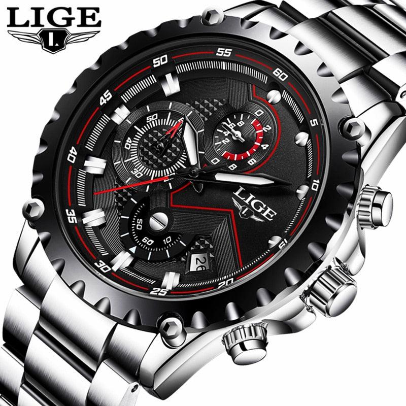 LIGE Brand Men s Fashion Watches Men Sport Waterproof Quartz Watch YOURISHOP.COM