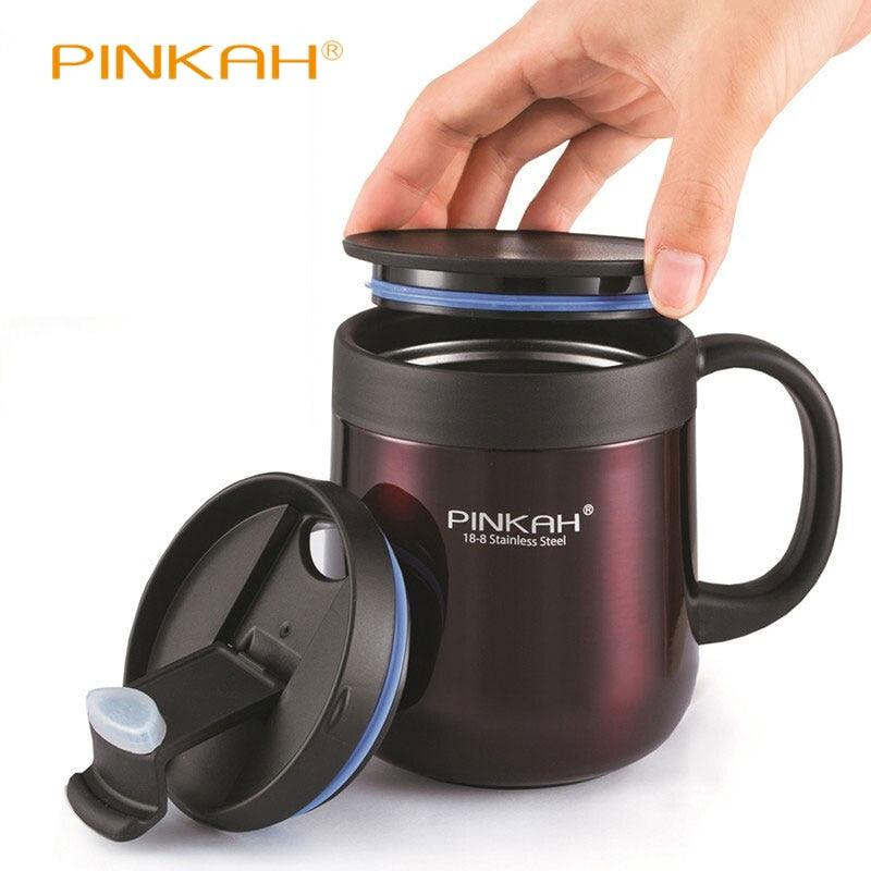 Pinkah 340 460ML 304 Stainless Steel Thermos Mugs Office Cup With