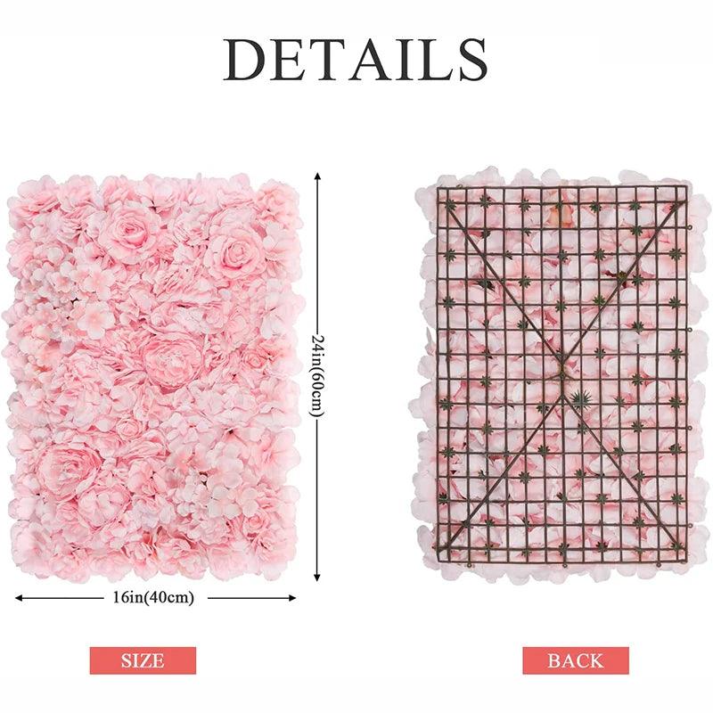 40x60cm Artificial Flower Wall Hanging Wedding Decoration Halloween Christmas Decoration Rose Fake Flowers Birthday Home Decor - YOURISHOP.COM