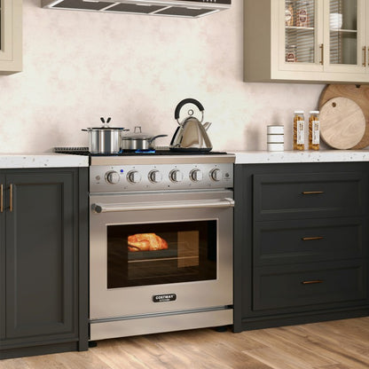 Freestanding Natural Gas Range with 5 Burners Cooktop 56318479, 30", 4.55 cu.ft.