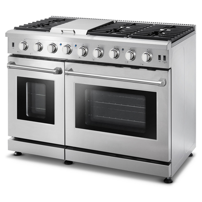 Vesta Alberta Professional Freestanding Full Gas Range VRG-ALBERTA-48SS，48'' Stainless Steel