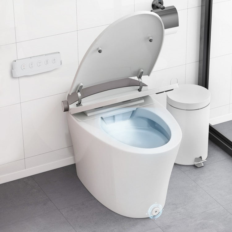 One-Piece Smart Bidet Toilet Seat BA8182US, 1.28 GPF, Elongated size, Night Light