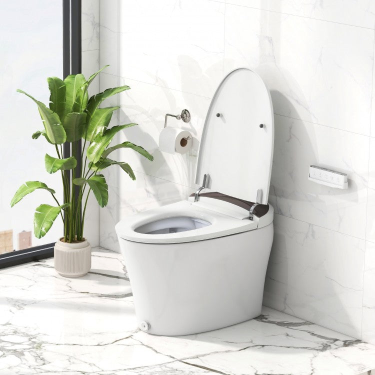 One-Piece Smart Bidet Toilet Seat BA8182US, 1.28 GPF, Elongated size, Night Light