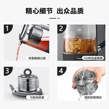 Joydeem Automatic Tea Maker JD-ZC6088G, Teapot Smart Lift Time and Temperature Control, Space Gray