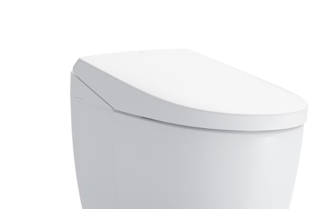 TOTO Neorest® AS Elongated Floor Mounted Bidet Toilet MS8551CUMFG#01, lid automatically closes and dual flush functionality