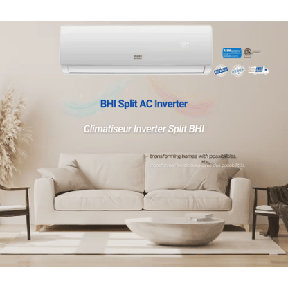 BHI 12,000 BTU 115-Volt, 17 SEER2, 600-Sq-Ft Ductless Mini Split AC with Heat Pump, 16.4ft Lineset - YOURISHOP.COM