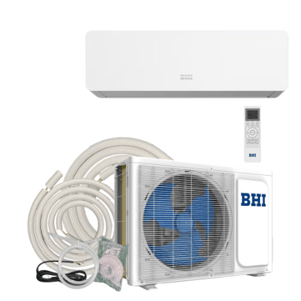 BHI 12,000 BTU 115-Volt, 19 SEER2, 600-Sq-Ft Ductless Mini Split AC & Heat Pump, 25ft Lineset - YOURISHOP.COM