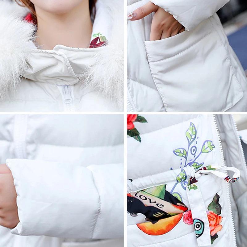 Both Two Sides Can Be Wore 2019 Women Winter Jacket New Arrival With Fur Hooded Long Coat Cotton Padded Warm Parka Womens Parkas - YOURISHOP.COM