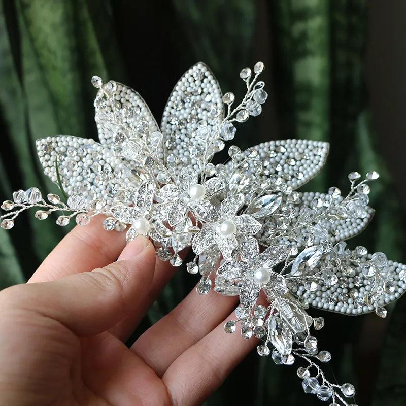 Crystal Wedding Hair Clip Hair Accessories Jewelry Ladies Hair Accessoire Cheveux Bridal Tiaras Bijoux Hair Stick for Women - YOURISHOP.COM