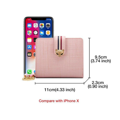 FOXER Card Holder Split Leather Women Wallet Designer Coin Purse Lady Zipper Wallet High Quality Cute Short Wallets With Pendant - YOURISHOP.COM