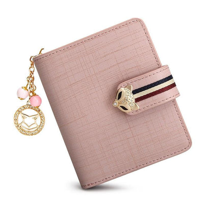 FOXER Card Holder Split Leather Women Wallet Designer Coin Purse Lady Zipper Wallet High Quality Cute Short Wallets With Pendant - YOURISHOP.COM