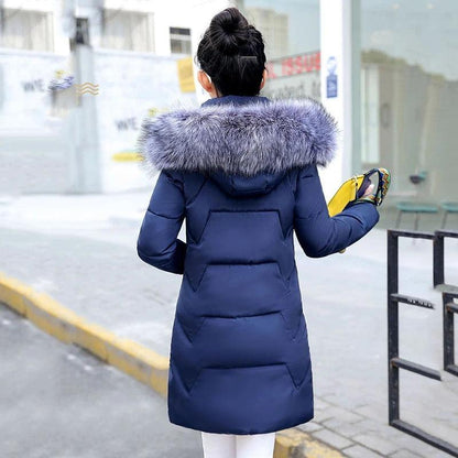 Fur collar winter coat ladies thick warm hooded long jacket women elegant slim white cotton parka women outwear 2019 new DR653 - YOURISHOP.COM