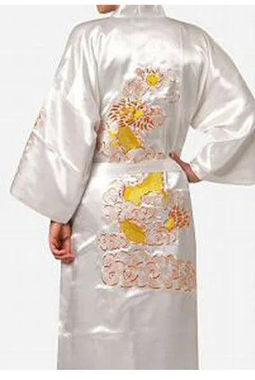 Hot Sale Burgundy Chinese Men Silk Satin Robe Novelty Traditional Embroidery Dragon Kimono Yukata Bath Gown Size M L XL XXL XXXL - YOURISHOP.COM