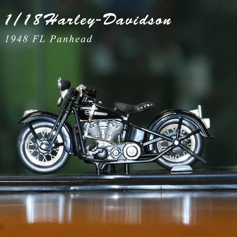 Maisto 1:18 HARLEY DAVIDSON 1948 FL Panhead Diecast Motorcycle Model Workable Toy Gifts Collection - YOURISHOP.COM