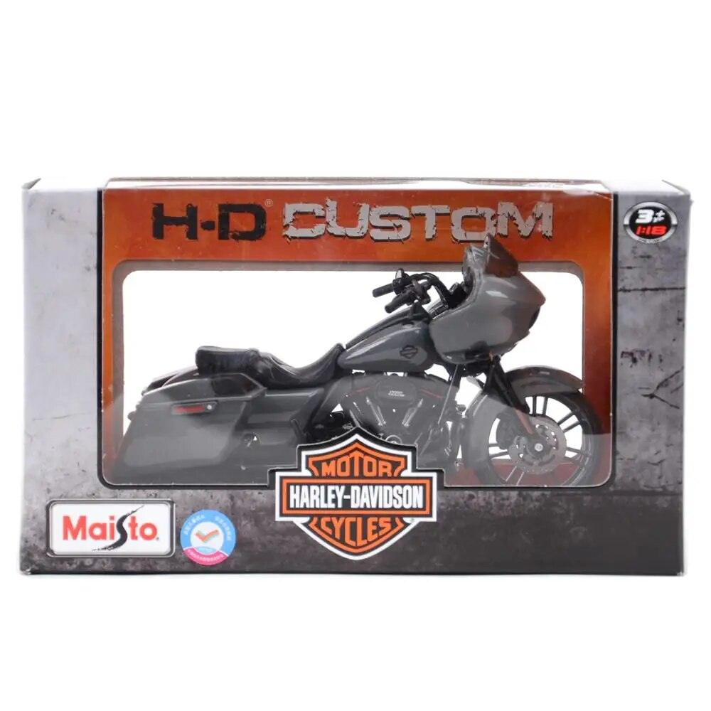 Maisto 1:18 Harley-Davidson 2018 CVO Road Glide Gery White Die Cast Vehicles Collectible Hobbies Motorcycle Model Toys - YOURISHOP.COM