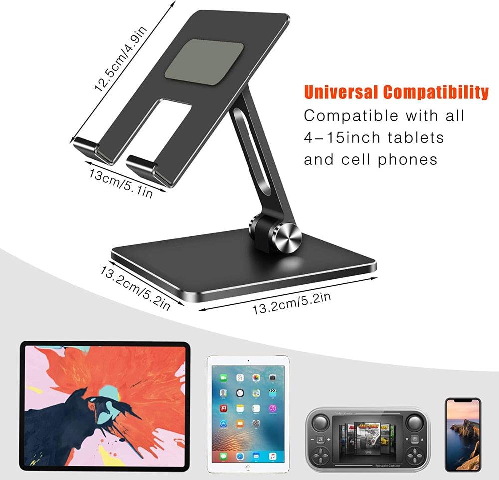 Metal Desk Mobile Phone Holder Stand For iPhone iPad Xiaomi Adjustable Desktop Tablet Holder Universal Table Cell Phone Stand - YOURISHOP.COM