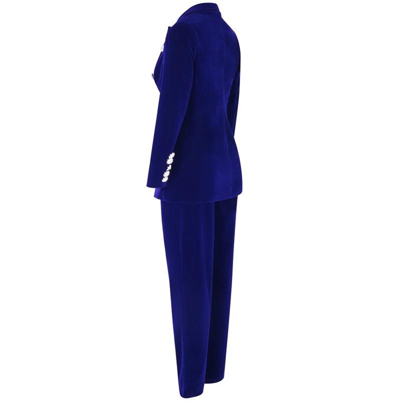 Ocstrade Summer Sets for Women 2020 New Navy Blue V Neck Long Sleeve Sexy 2 Piece Set Outfits High Quality Two Piece Set Suit - YOURISHOP.COM