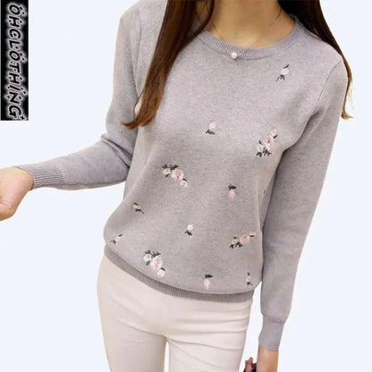 OHCLOTHING Autumn Sweater Women Embroidery Knitted Winter Women Sweater And Pullover Female Tricot Jersey Jumper Pull Femme - YOURISHOP.COM