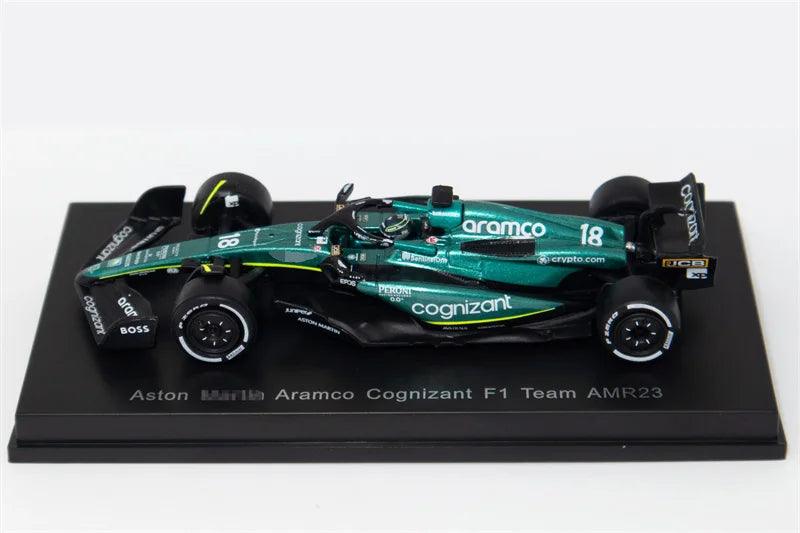 Spark 1:64 F1 2023 Aramco Cognizant F1 Team AMR23 No.14 F.Alonso / No.18 L.Stroll Model Car - YOURISHOP.COM