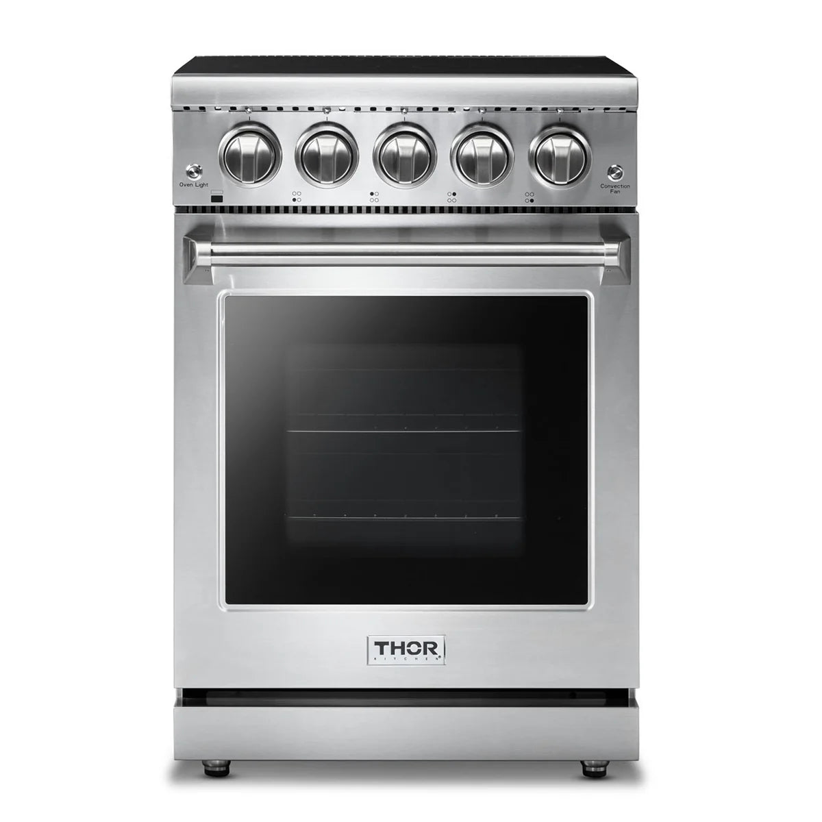 THOR Kitchen 24 Inch Professional Electric Range - Freestanding High-End Electric Oven with 4 Heating Elements - Stainless Steel Design | HRE2401