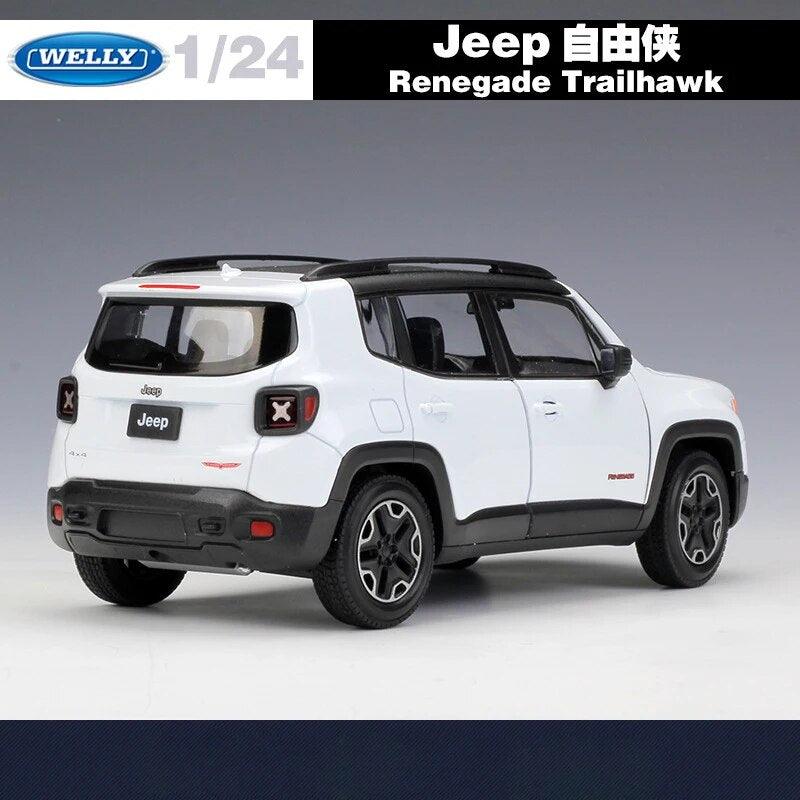 Welly Diecast 1:24 High Simulation Metal Jeep Renegade Trailhawk SUV Car Alloy Vehicle Model Toy Cars For Boys Gift Collection - YOURISHOP.COM