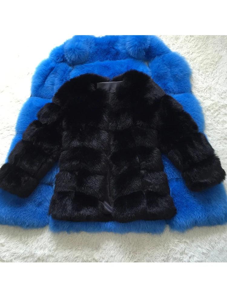 ZADORIN New Luxury Splicing Long Faux Fur Coat Women Thick Warm Winter Fashion Fluffy Faux Fur Jacket Coats for Women Outerwear - YOURISHOP.COM