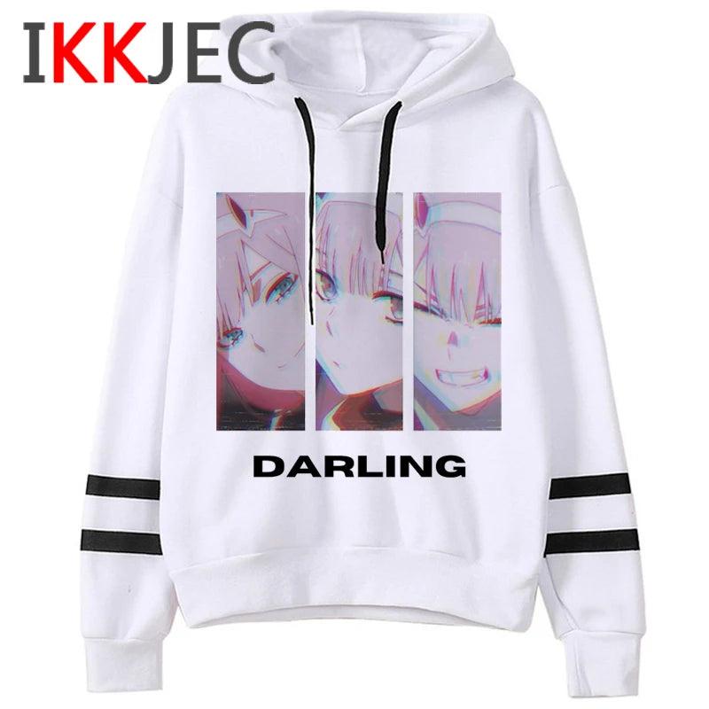 Zero Two Darling In The Franxx Funny Cartoon Harajuku Hoodies Men Unisex Aesthetic Senpai Waifu Anime Sweatshirt 90s Hoody Male - YOURISHOP.COM