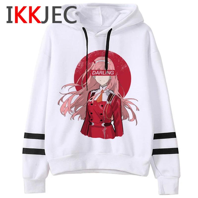 Zero Two Darling In The Franxx Funny Cartoon Harajuku Hoodies Men Unisex Aesthetic Senpai Waifu Anime Sweatshirt 90s Hoody Male - YOURISHOP.COM