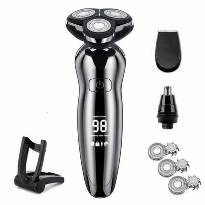 Electric Razor Electric Shaver Hair Cutting Shaving Machine for Men Clipper Beard Trimmer Rotary Shaver 100% Water Proof - YOURISHOP.COM