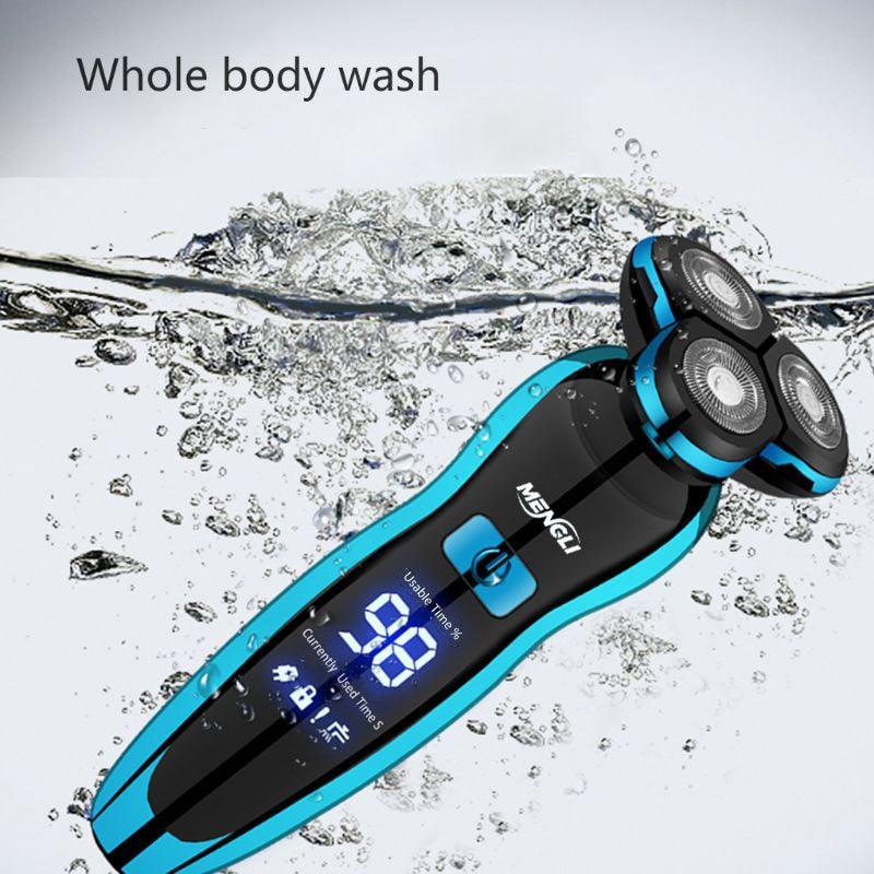 Electric Razor Electric Shaver Hair Cutting Shaving Machine for Men Clipper Beard Trimmer Rotary Shaver 100% Water Proof - YOURISHOP.COM