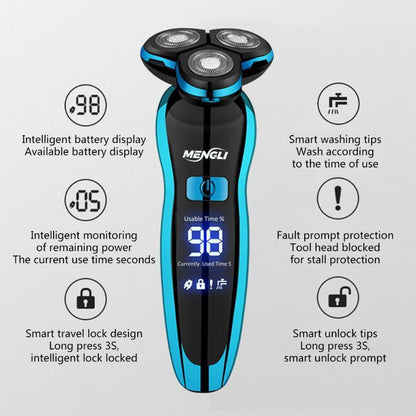 Electric Razor Electric Shaver Hair Cutting Shaving Machine for Men Clipper Beard Trimmer Rotary Shaver 100% Water Proof - YOURISHOP.COM