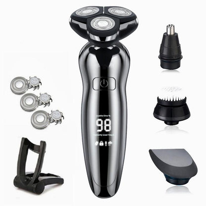 Electric Razor Electric Shaver Hair Cutting Shaving Machine for Men Clipper Beard Trimmer Rotary Shaver 100% Water Proof - YOURISHOP.COM