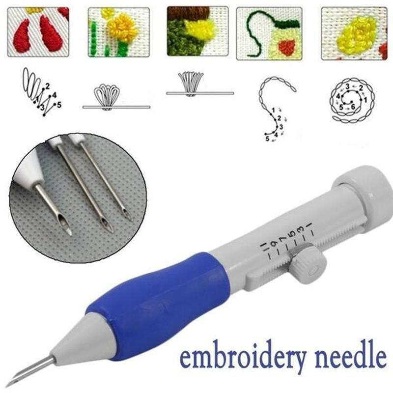 Embroidery Punch Needle Kit Stitching Tool Set Magic Embroidery Needle Pen Weaving Tool Knitting Sewing Tools for DIY Sewing - YOURISHOP.COM