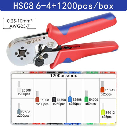 Ferrule Crimping Tool Tubular / Pin Terminal Professional Electrician Pliers Max(16mm ²/ 5AWG) Adjustable Ratchet Tools - YOURISHOP.COM