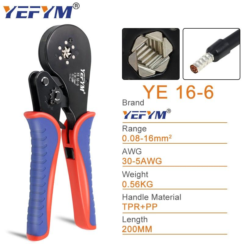 Ferrule Crimping Tool Tubular / Pin Terminal Professional Electrician Pliers Max(16mm ²/ 5AWG) Adjustable Ratchet Tools - YOURISHOP.COM