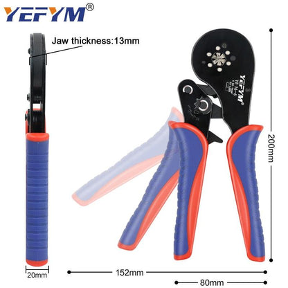 Ferrule Crimping Tool Tubular / Pin Terminal Professional Electrician Pliers Max(16mm ²/ 5AWG) Adjustable Ratchet Tools - YOURISHOP.COM