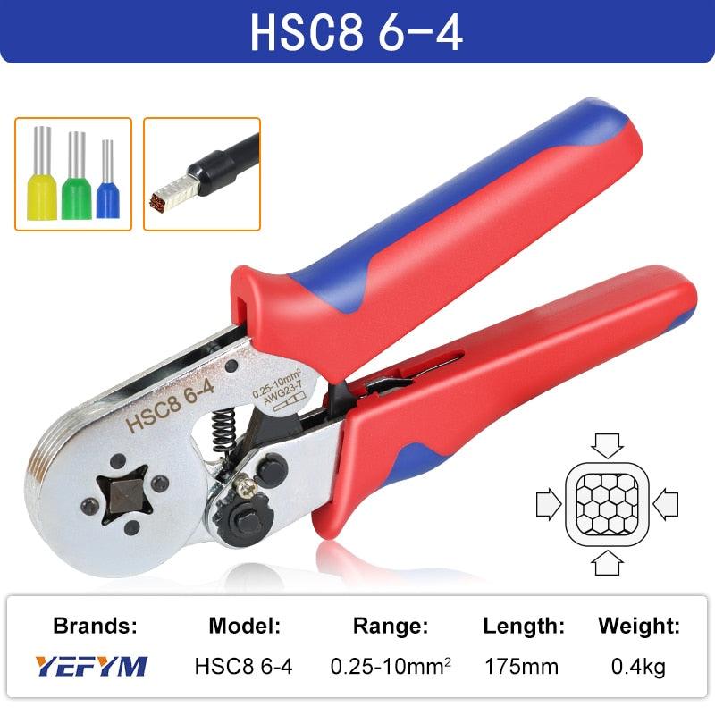 Ferrule Crimping Tool Tubular / Pin Terminal Professional Electrician Pliers Max(16mm ²/ 5AWG) Adjustable Ratchet Tools - YOURISHOP.COM