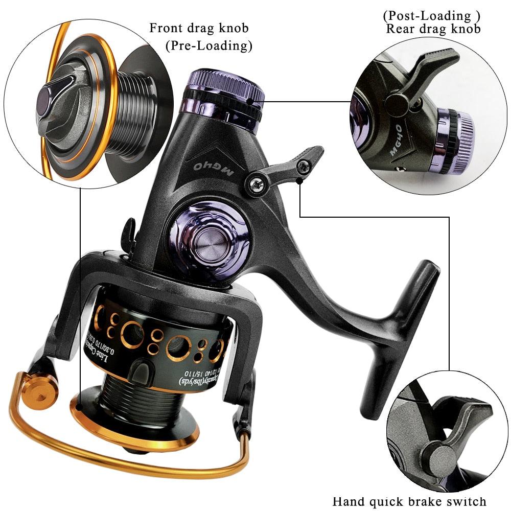 Fishing Reel Carp Spinning Reel Front and Rear Brake System Metal Spool Fishing Reels Tools Accessories - YOURISHOP.COM