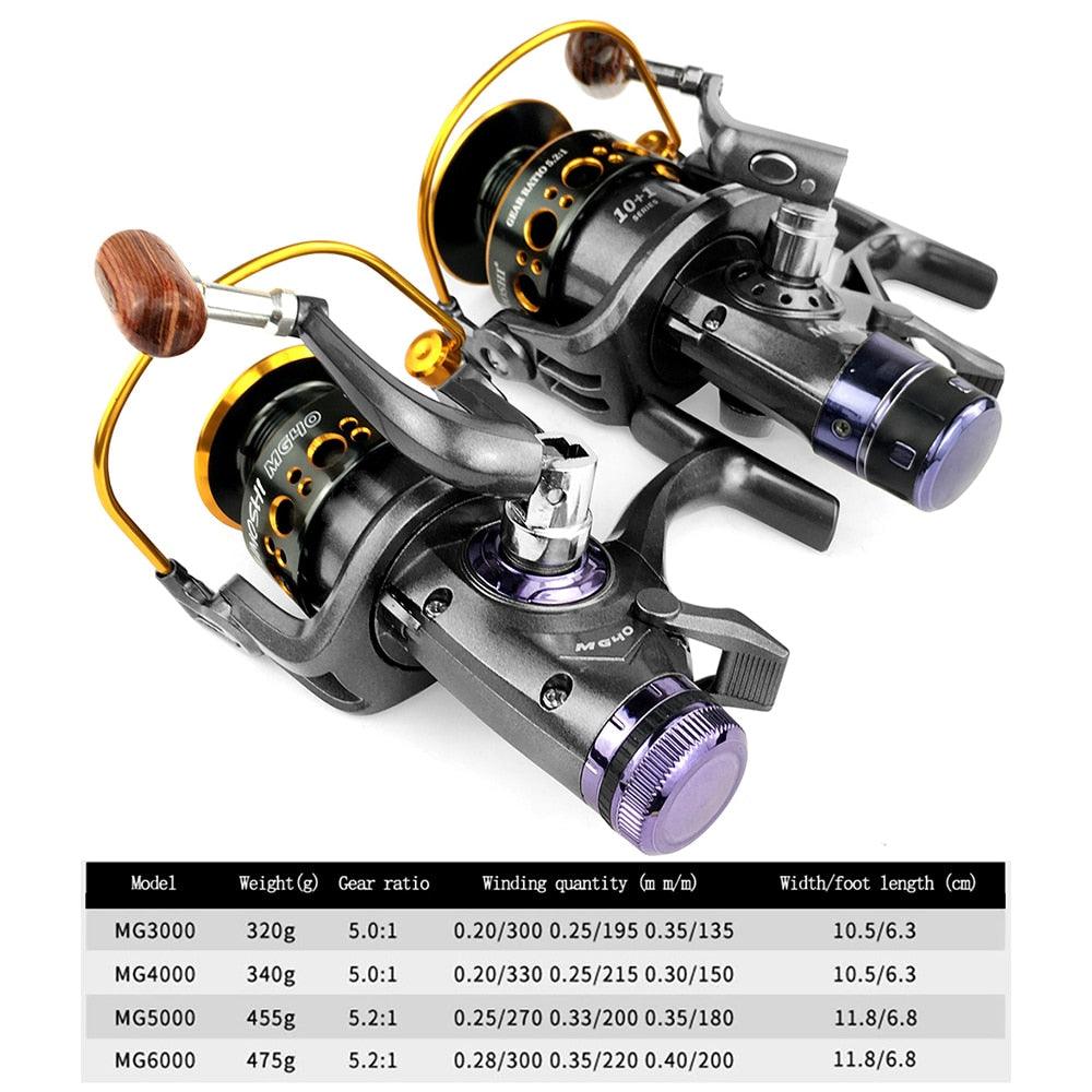 Fishing Reel Carp Spinning Reel Front and Rear Brake System Metal Spool Fishing Reels Tools Accessories - YOURISHOP.COM