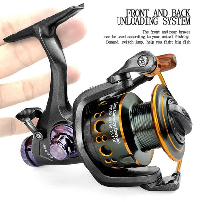 Fishing Reel Carp Spinning Reel Front and Rear Brake System Metal Spool Fishing Reels Tools Accessories - YOURISHOP.COM