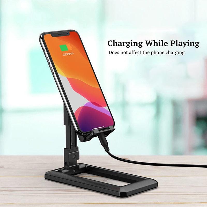 Foldable Tablet Mobile Phone Desktop Phone Stand for iPad iPhone Samsung Desk Holder Adjustable Desk Bracket Smartphone Stand - YOURISHOP.COM