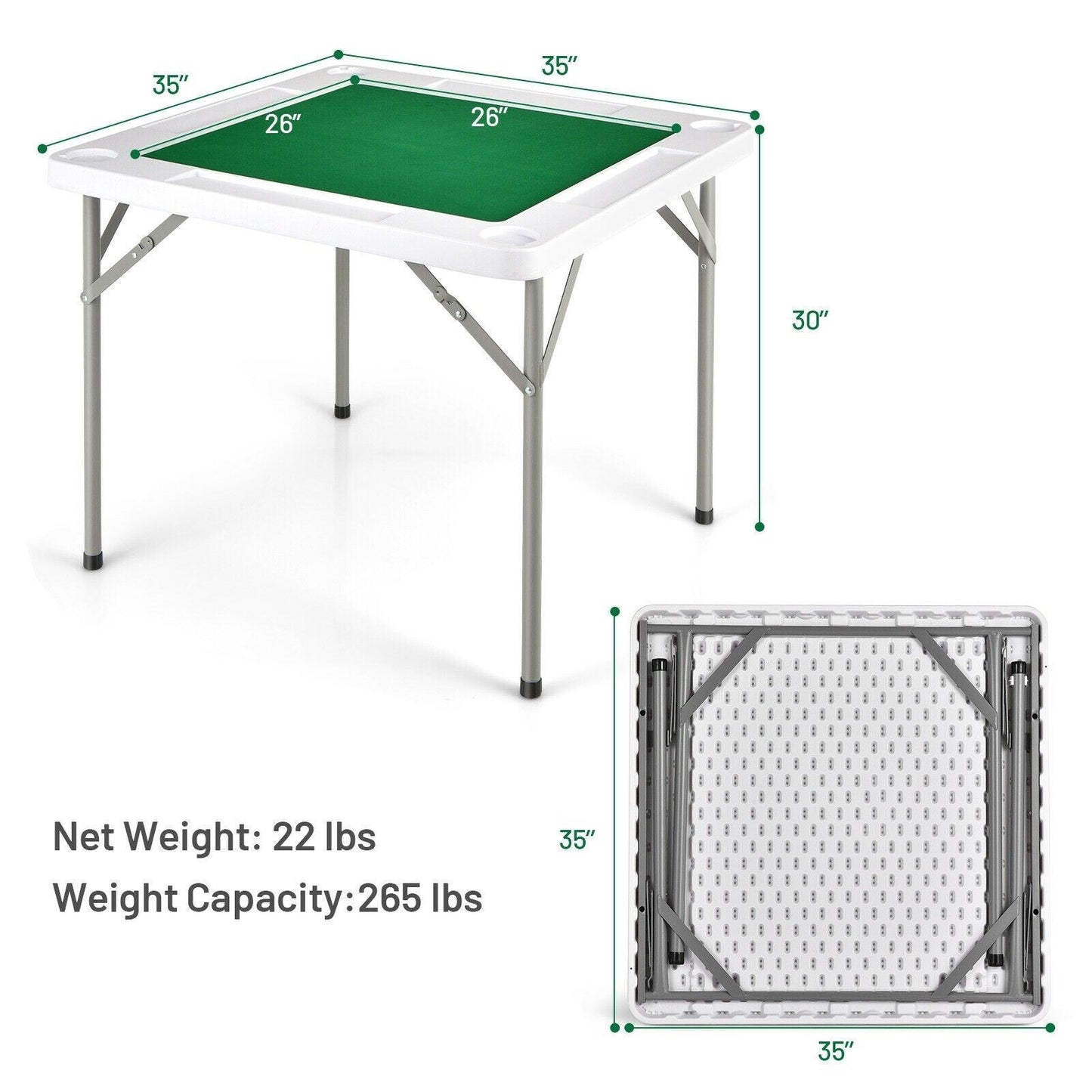 Game Mahjong Table 64953180 with Iron Frame,4-Player - YOURISHOP.COM