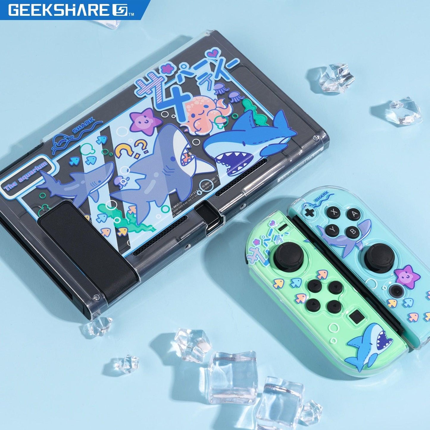 GeekShare Nintendo Switch Shell Cute Shark Party TPU Soft Full Cover Case For Nintendo Switch Joy-con Cover Shell NS Accessories - YOURISHOP.COM