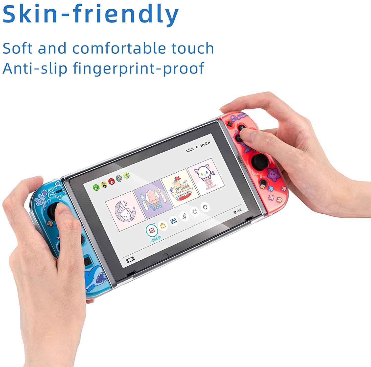 GeekShare Nintendo Switch Shell Cute Shark Party TPU Soft Full Cover Case For Nintendo Switch Joy-con Cover Shell NS Accessories - YOURISHOP.COM