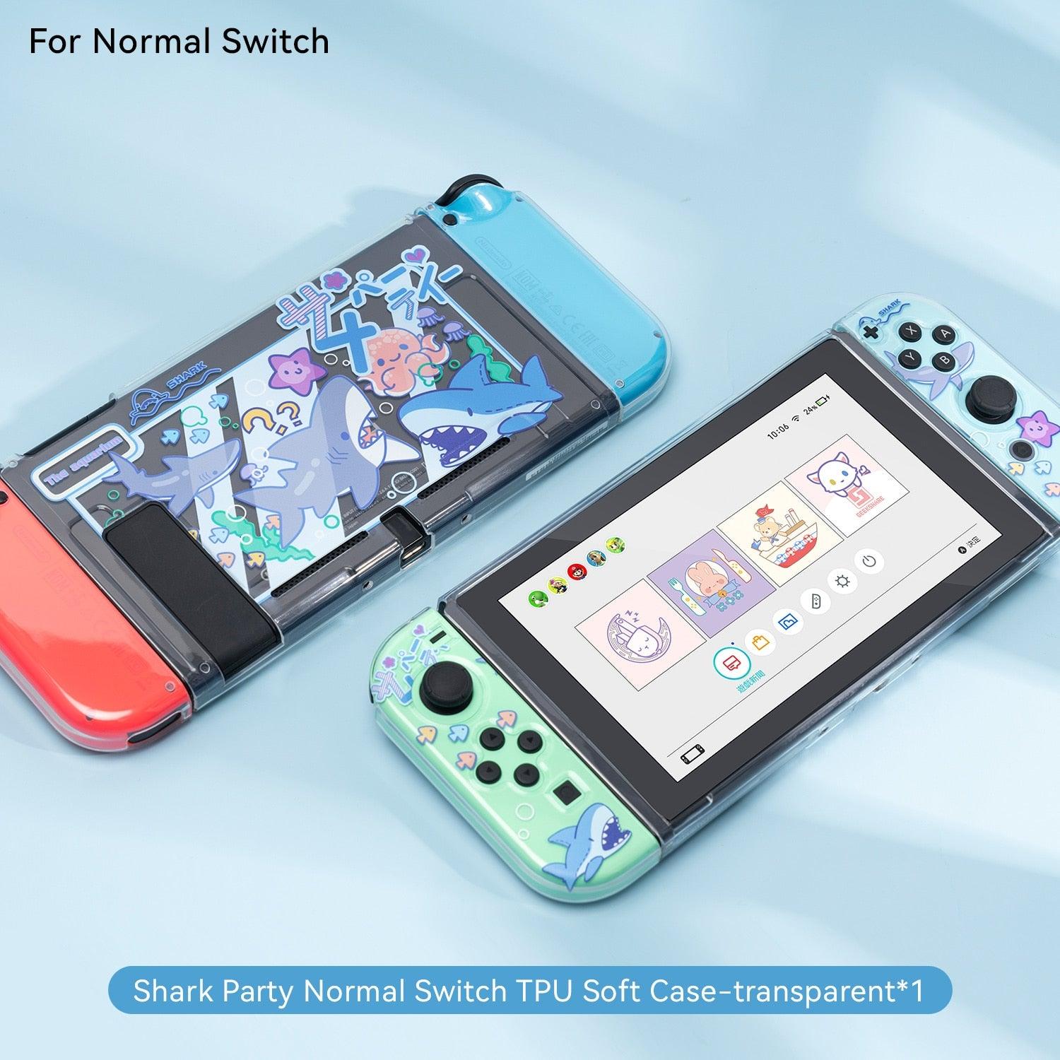 GeekShare Nintendo Switch Shell Cute Shark Party TPU Soft Full Cover Case For Nintendo Switch Joy-con Cover Shell NS Accessories - YOURISHOP.COM