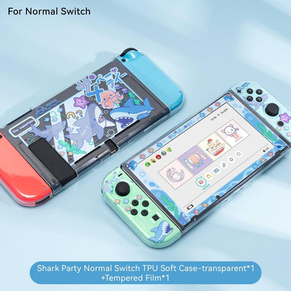 GeekShare Nintendo Switch Shell Cute Shark Party TPU Soft Full Cover Case For Nintendo Switch Joy-con Cover Shell NS Accessories - YOURISHOP.COM