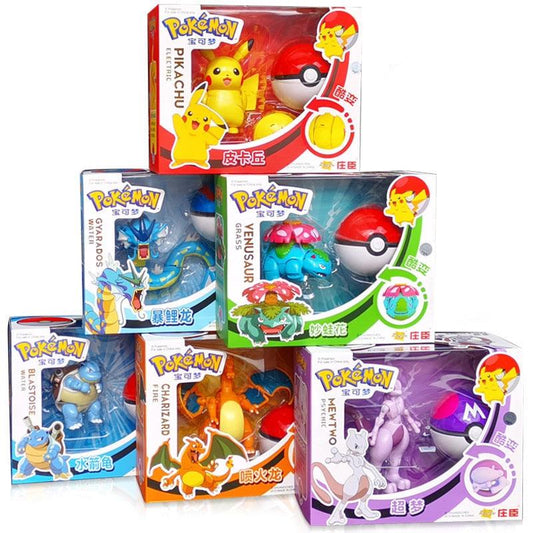 Genuine Pokemon Toy Set Toy Pocket Monster Pikachu Charmander Mewtwo Lunala Scroll Action Figure Anime Model Children's Toys - YOURISHOP.COM