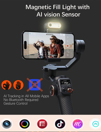 Hohem iSteady M6 iSteady X2,Smartphone Gimbal Stabilizer with Foldable Gimbal for iPhone 14/13 PRO MAX/11, Samsung, Huawei - YOURISHOP.COM