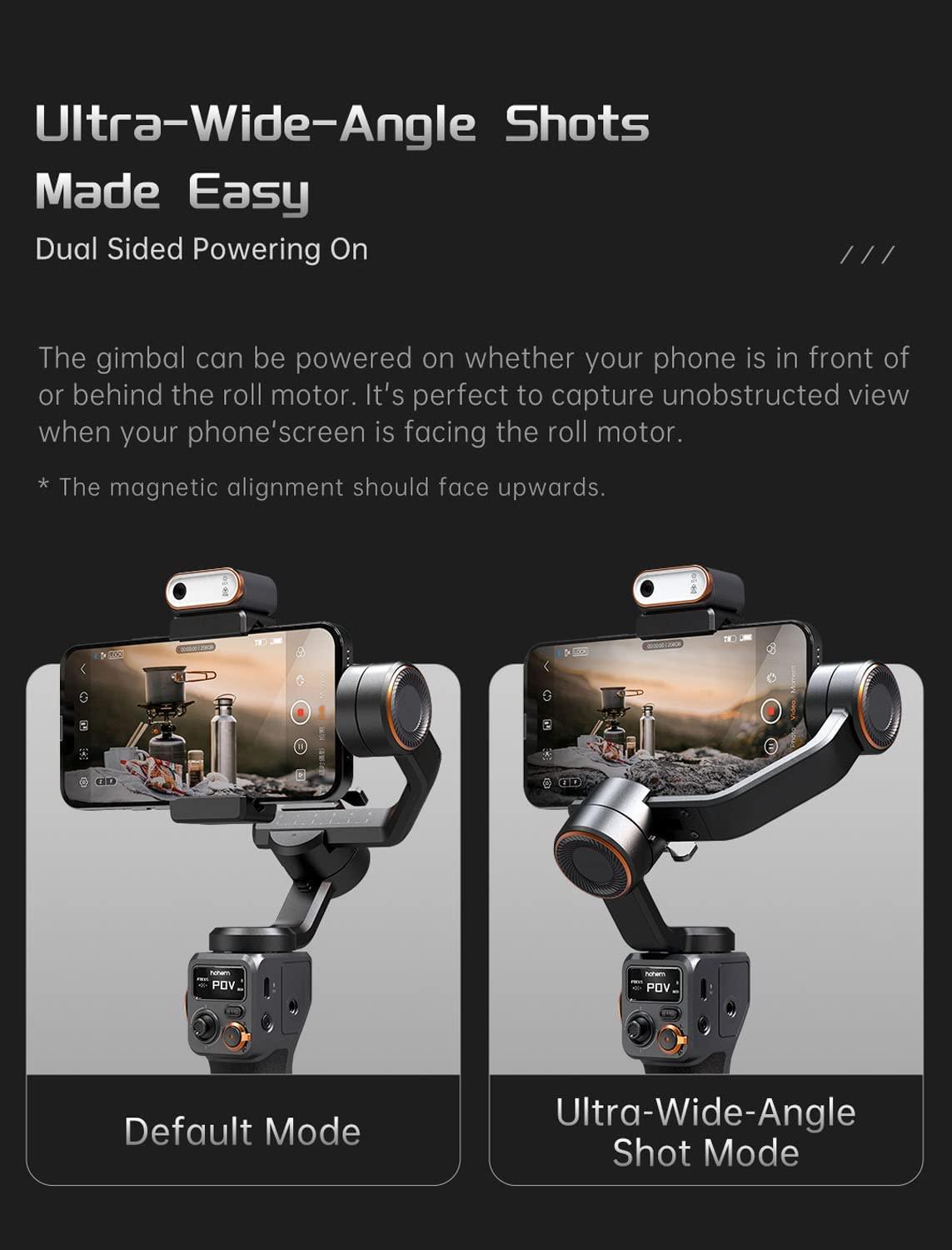 Hohem iSteady M6 iSteady X2,Smartphone Gimbal Stabilizer with Foldable Gimbal for iPhone 14/13 PRO MAX/11, Samsung, Huawei - YOURISHOP.COM