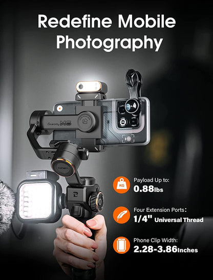 Hohem iSteady M6 iSteady X2,Smartphone Gimbal Stabilizer with Foldable Gimbal for iPhone 14/13 PRO MAX/11, Samsung, Huawei - YOURISHOP.COM